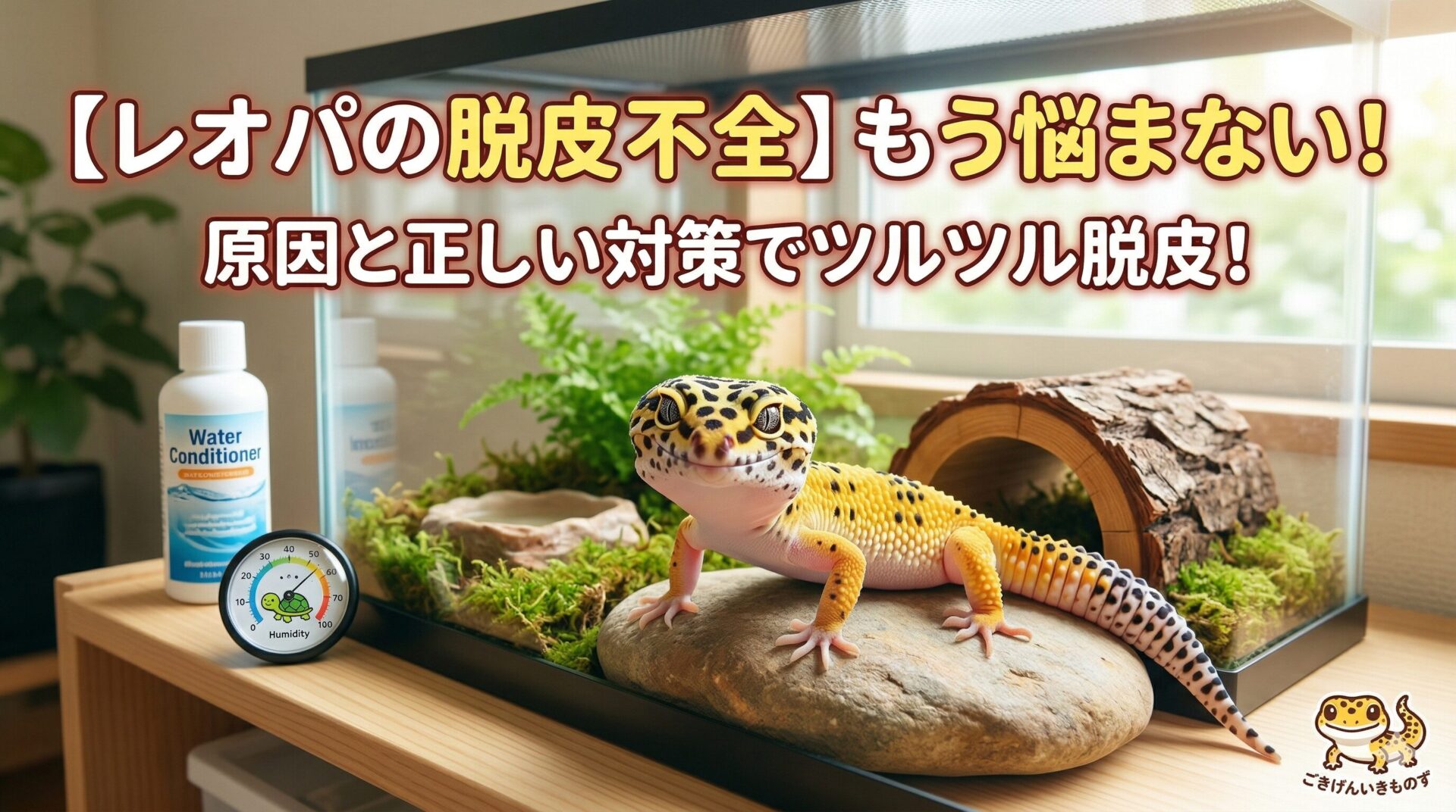 【レオパの脱皮不全】もう悩まない！原因と正しい対策でツルツル脱皮！